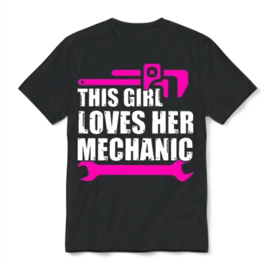 Funny Mechanic Unisex T-Shirt - Black