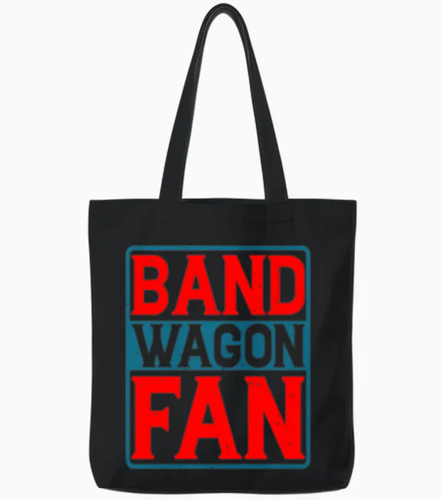 Bandwagon Fan 5 Tote Bags in Black
