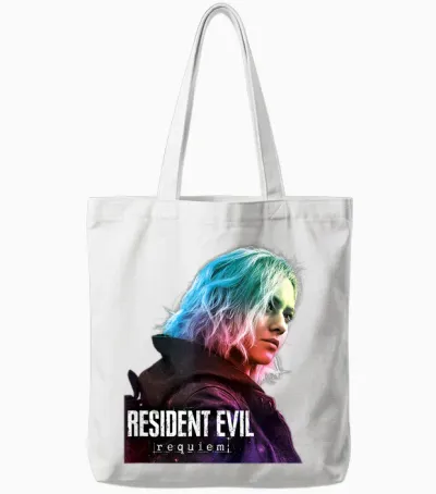Resident Evil Requiem Gaming Design Tote Bags - White