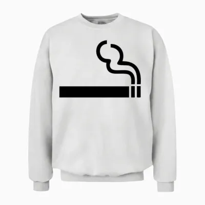 Cigarette - Smoking Unisex Sweatshirt - White