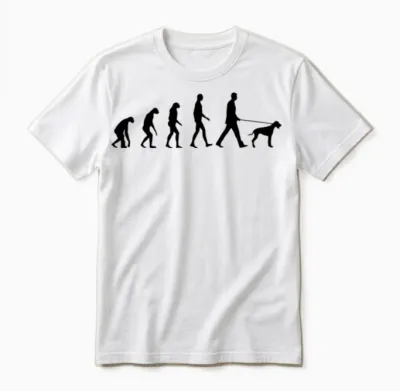 Evolution Dog Unisex T-Shirt - White