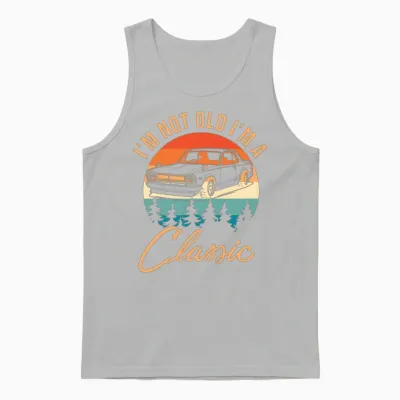 Retro Fashion Unisex Tank Top - Ash