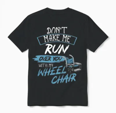 Wheelchair Handicap Unisex T-Shirt - Black