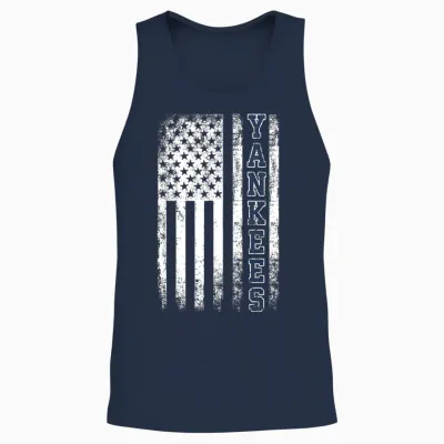 Vintage Yankees Retro Style 70s 80s First Name for Men Women Unisex Tank Top - Navy