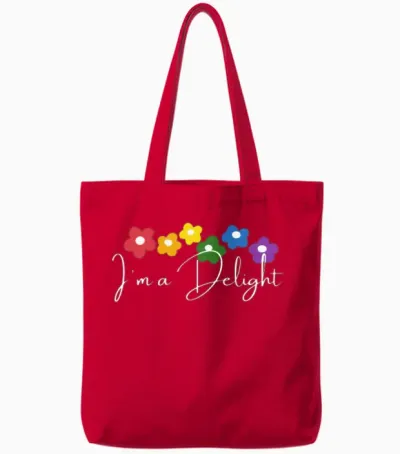 I'm a Delight Funny Tote Bags - Red