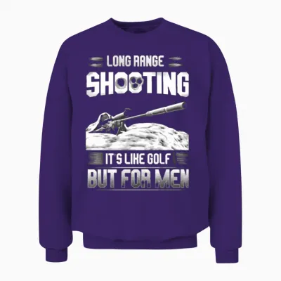 Long Range Shooting It's Like Golf but for Men Unisex Sweatshirt - Purple