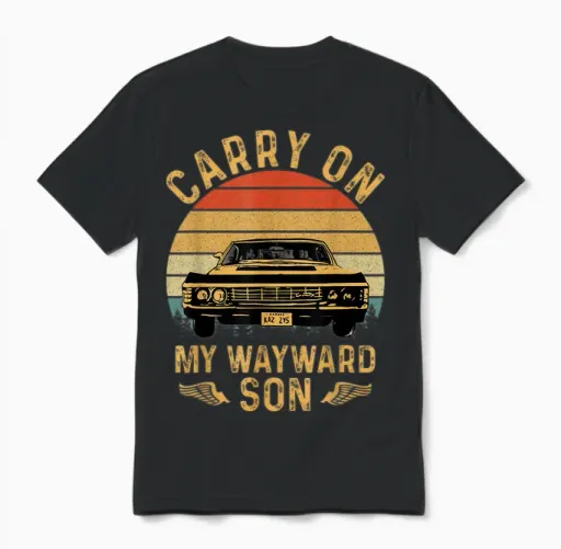 Carry on Classic Art My Wayward Funny Movie Graphic Son Unisex T-Shirt in Black