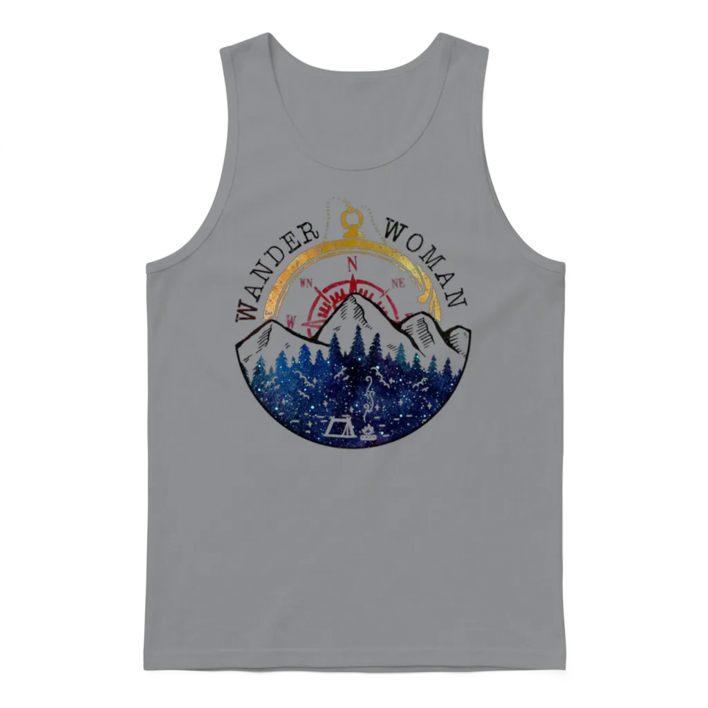 Wander Woman Compass Hiking & Outdoors Unisex Tank Top - Sport Grey