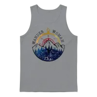 Wander Woman Compass Hiking & Outdoors Unisex Tank Top - Sport Grey – 1