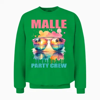 Malle Party Crew - Mallorca Urlaub Design Unisex Sweatshirt - Irish Green