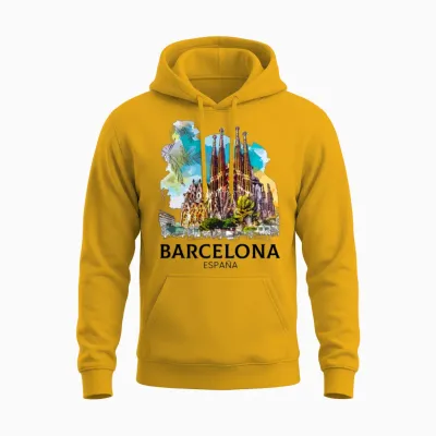 Barcelona Spain Espana Unisex Hoodie - Gold