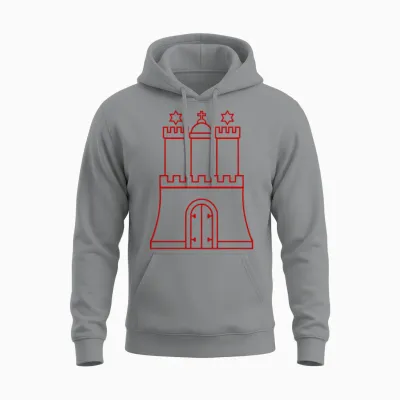 Crest of Hamburg – Germany City Coat of Arms Unisex Hoodie - Sport Grey