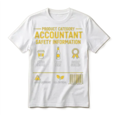 Accountant Safety Info Unisex T-Shirt - White