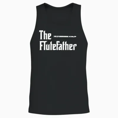 The Flutefather Flute Dad Music Marching Band Unisex Tank Top - Black