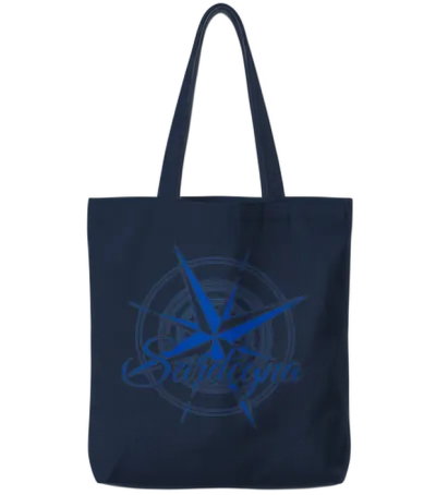 Sardegna Sardinia Compass Sardinia Tote Bags - Navy