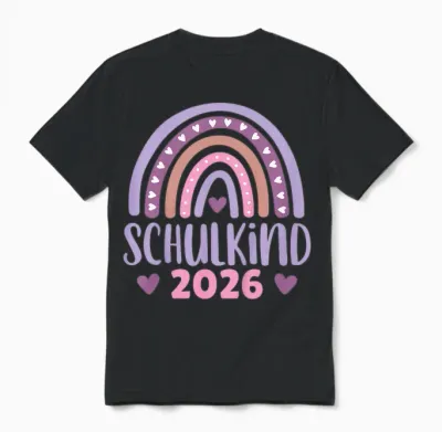 Kinder Schule Erstklässler Einschulung - Endlich Schulkind 2026 Unisex T-Shirt - Black