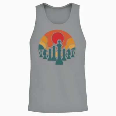 Retro Chess Player Unisex Tank Top - Sport Grey