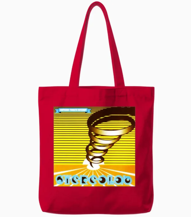 Emperor Tomato Ketchup Stereolab Album Tote Bags in Red