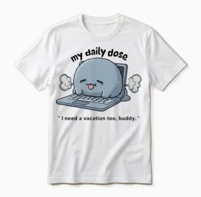 Vacation Needer: My Daily Dose Unisex T-Shirt - White