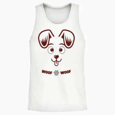 Dog Unisex Tank Top - White