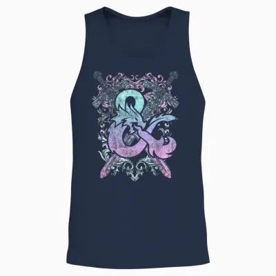 Dungeons & Dragons Ampersand Pastel Logo Unisex Tank Top - Navy