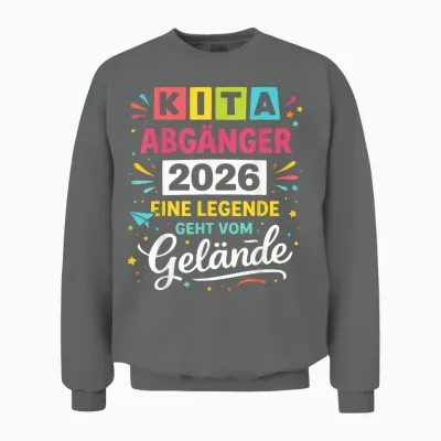 Kita Abgänger 2026 Schulkind 2026 Junge Einschulung Mädchen Unisex Sweatshirt - Graphite Heather
