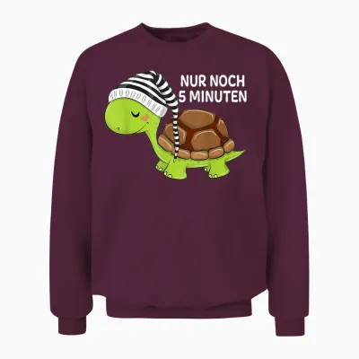 Official Sleep Shirt Turtle Pyjamas Nightdress Unisex Sweatshirt - Maroon
