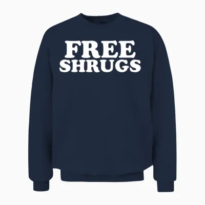 Free Shrugs Hug Unisex Sweatshirt - Navy