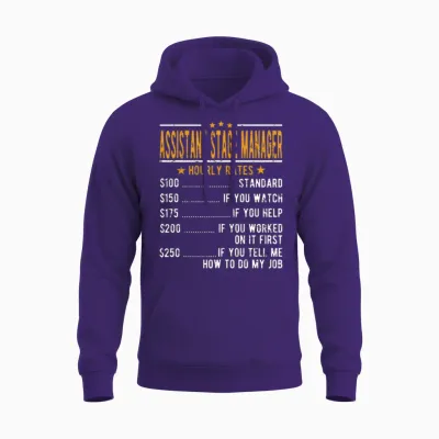 Assistant Stage Manager Hourly Rates Unisex Hoodie - Purple