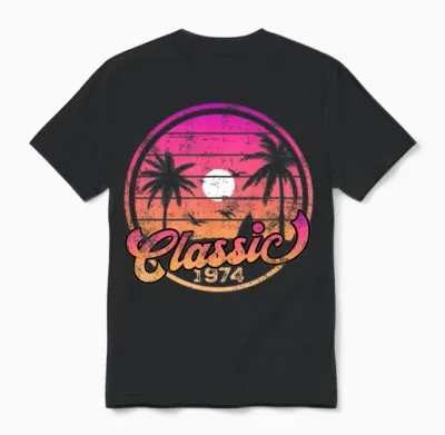 1974 Vintage Unisex T-Shirt - Black