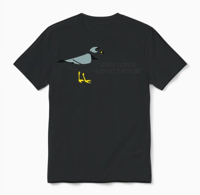 Piping Plovers Taste Like Chicken, 3-Color Unisex T-Shirt in Black