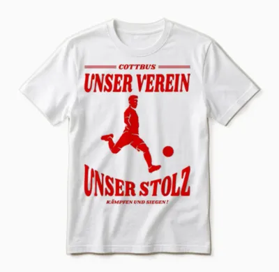 Cottbus Fußball Fan Unisex T-Shirt - White