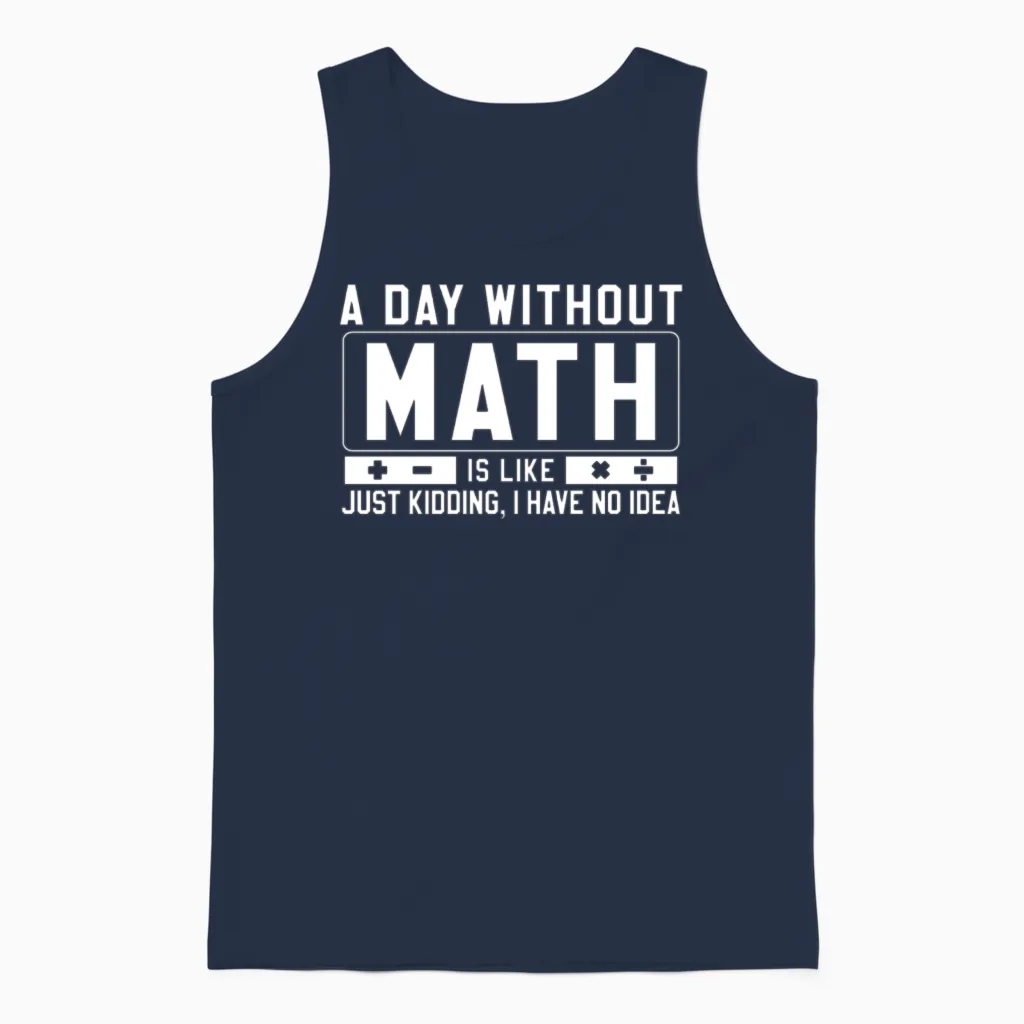 Mathematics Unisex Tank Top in Navy