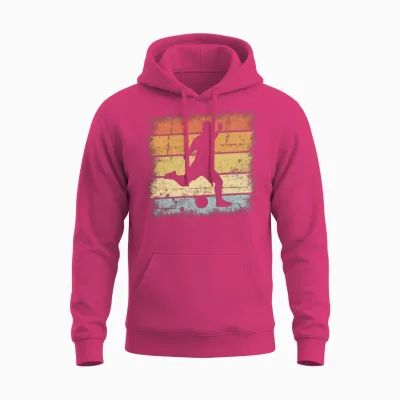 Football Retro Unisex Hoodie - Heliconia