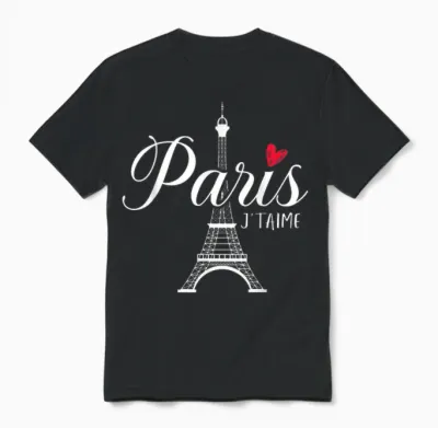 Paris Frankreich French Nizza Eiffelturm Männer Damen Kinder Unisex T-Shirt - Black