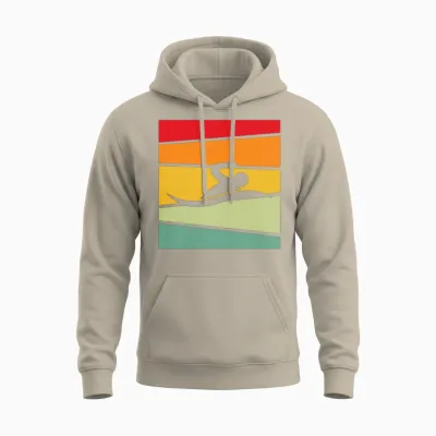 Swimming Retro Unisex Hoodie - Sand