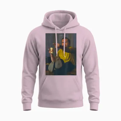 Funny Political Meme of Jd Vance Smoking and Pointing Finger Jd Vance Unisex Hoodie - Light Pink