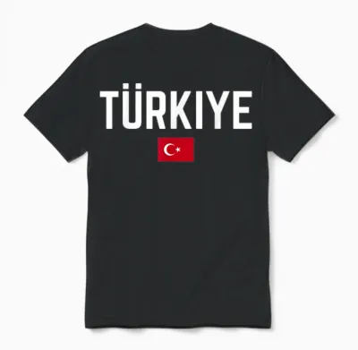 Türkiye Türkei Flagge | Damen Herren Kinder Türkei Unisex T-Shirt - Black
