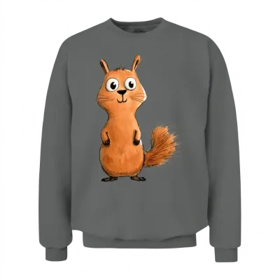 Funny Squirrel Unisex Sweatshirt - Graphite Heather