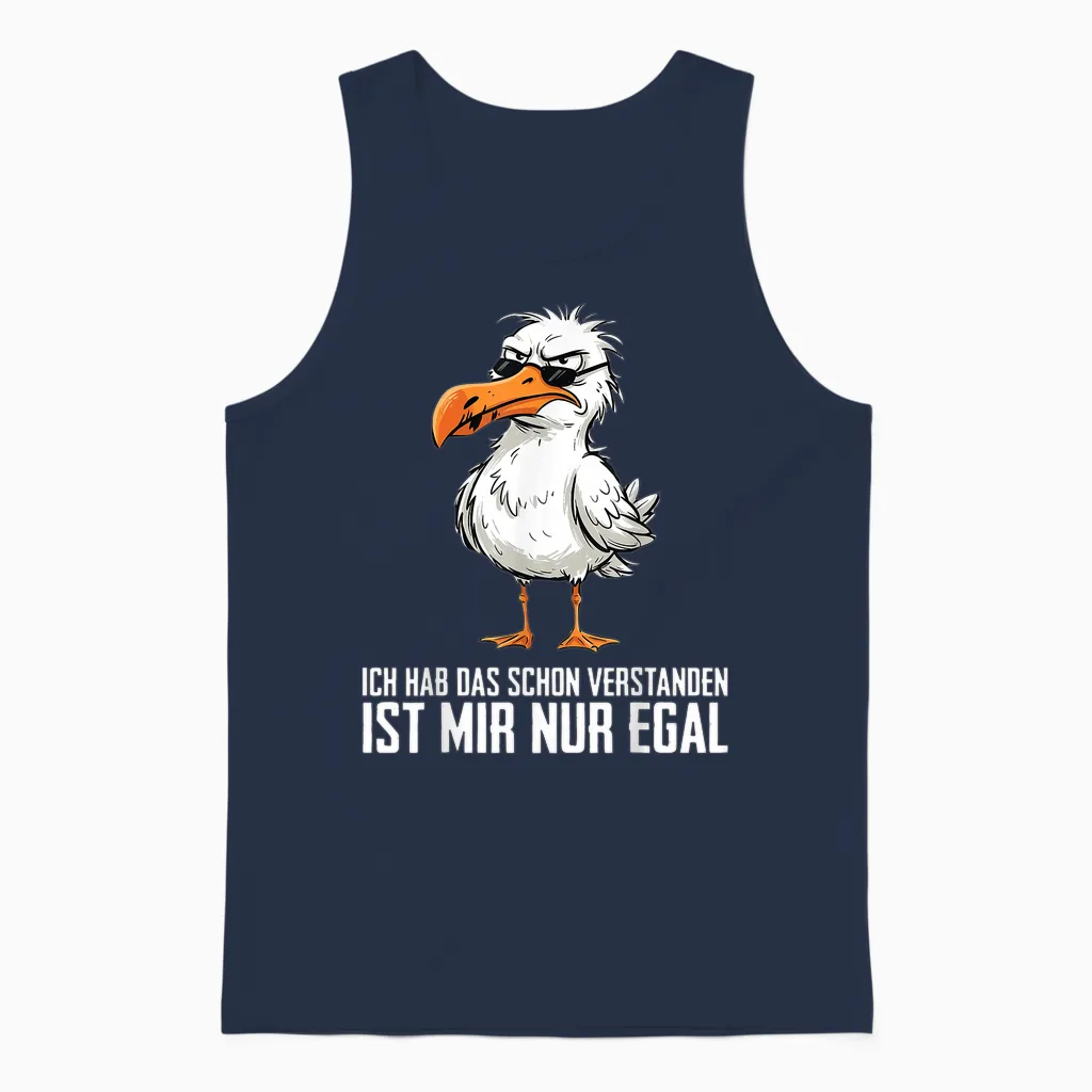 Ich Hab Das Schon Verstanden Ist Mir Nur Egal Möwe Unisex Tank Top in Navy