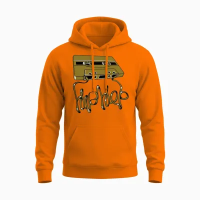 Hip Hop Tape Flex Unisex Hoodie - Safety Orange