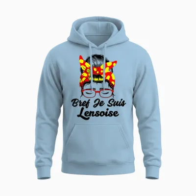 Bref Je Suis Lensoise Unisex Hoodie - Light Blue