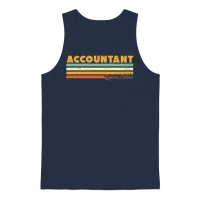 Accountant Retro Gift Unisex Tank Top - Navy – 1