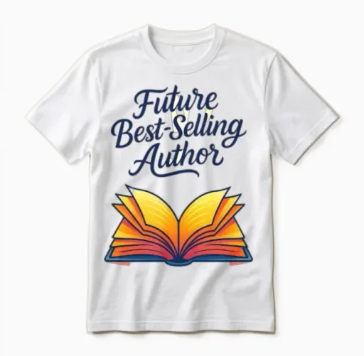Future Best Selling Author Unisex T-Shirt in White