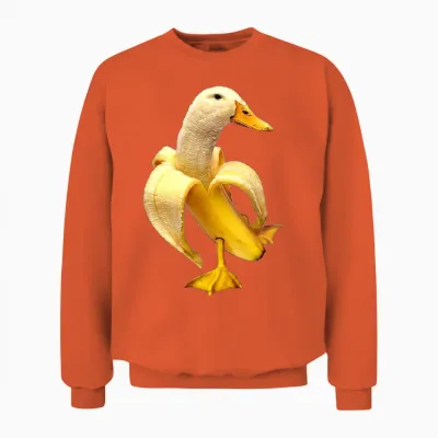 Bananen-Ente Unisex Sweatshirt - Orange