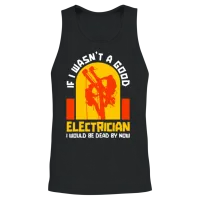 Electrician Construction Electrician Unisex Tank Top - Black – 2