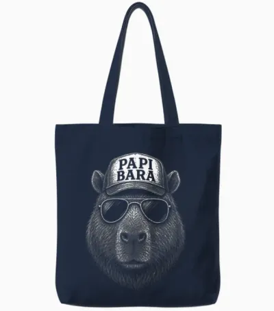 Papa Geschenk Papa Tshirt Vatertag Shirt Herren Lustig Papa Tote Bags - Navy