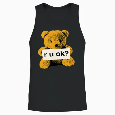 Official Yungblud Teddy R U Ok? Black Unisex Tank Top - Black