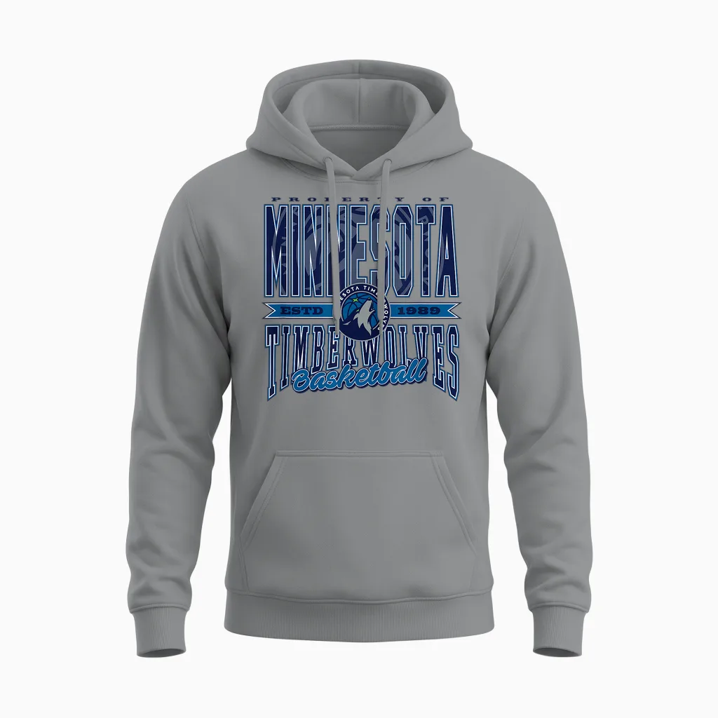 Nba Minnesota Timberwolves Nonstop-Action Unisex Hoodie in Sport Grey