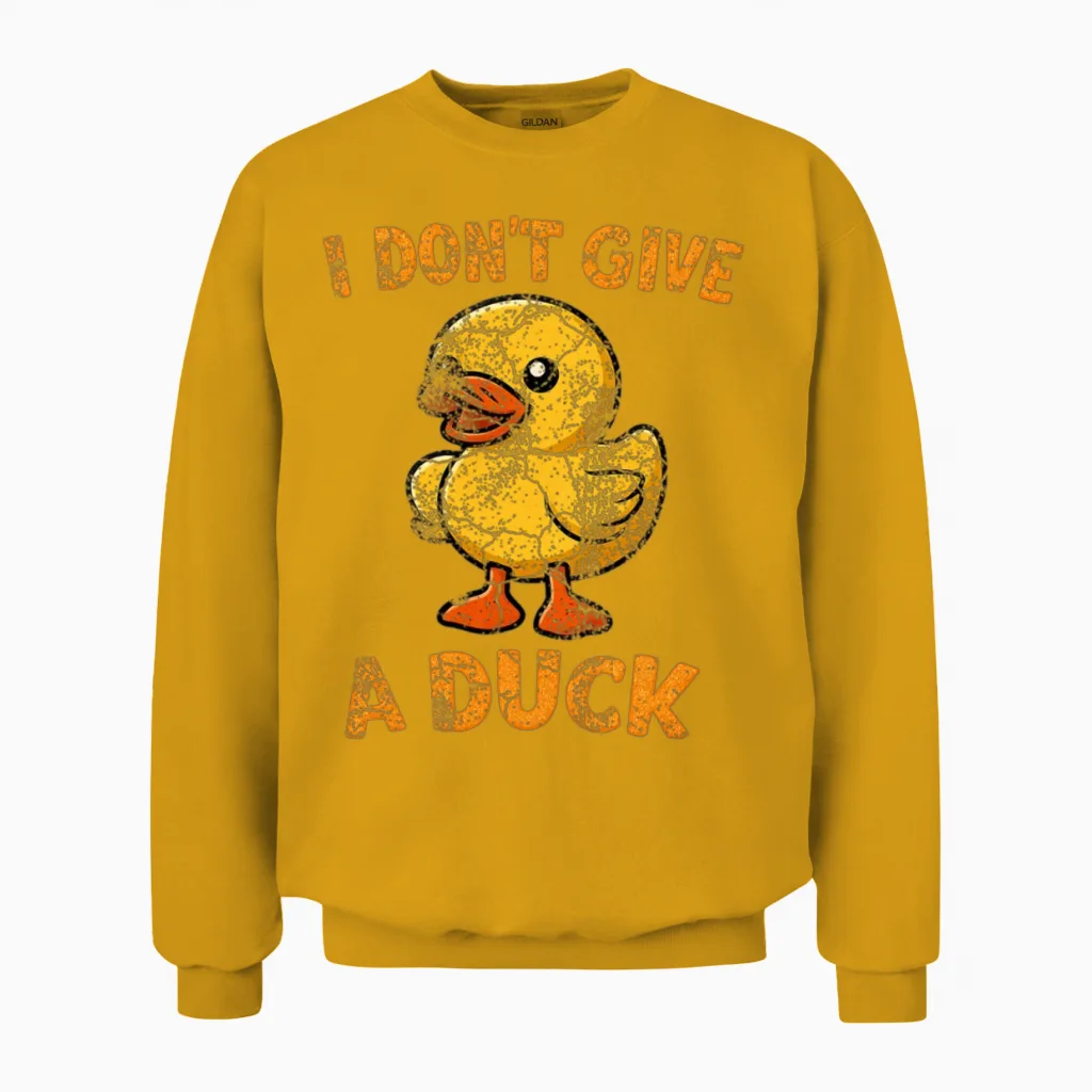 Bold Duck Attitude Unisex Sweatshirt in Gold